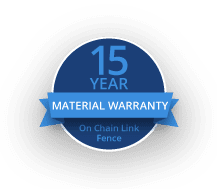 15 year material warranty on chain link fencing