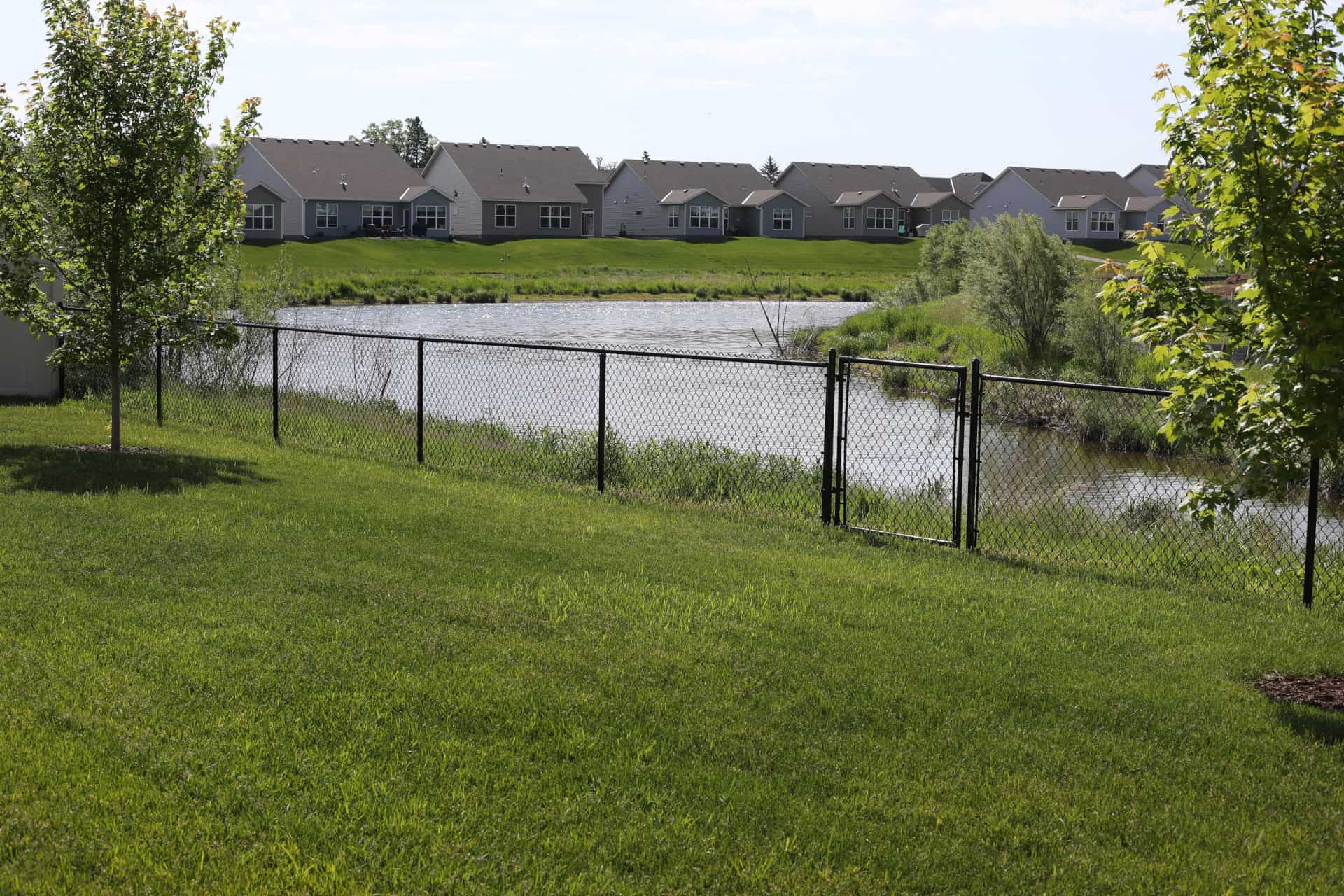 chain link fence for pond