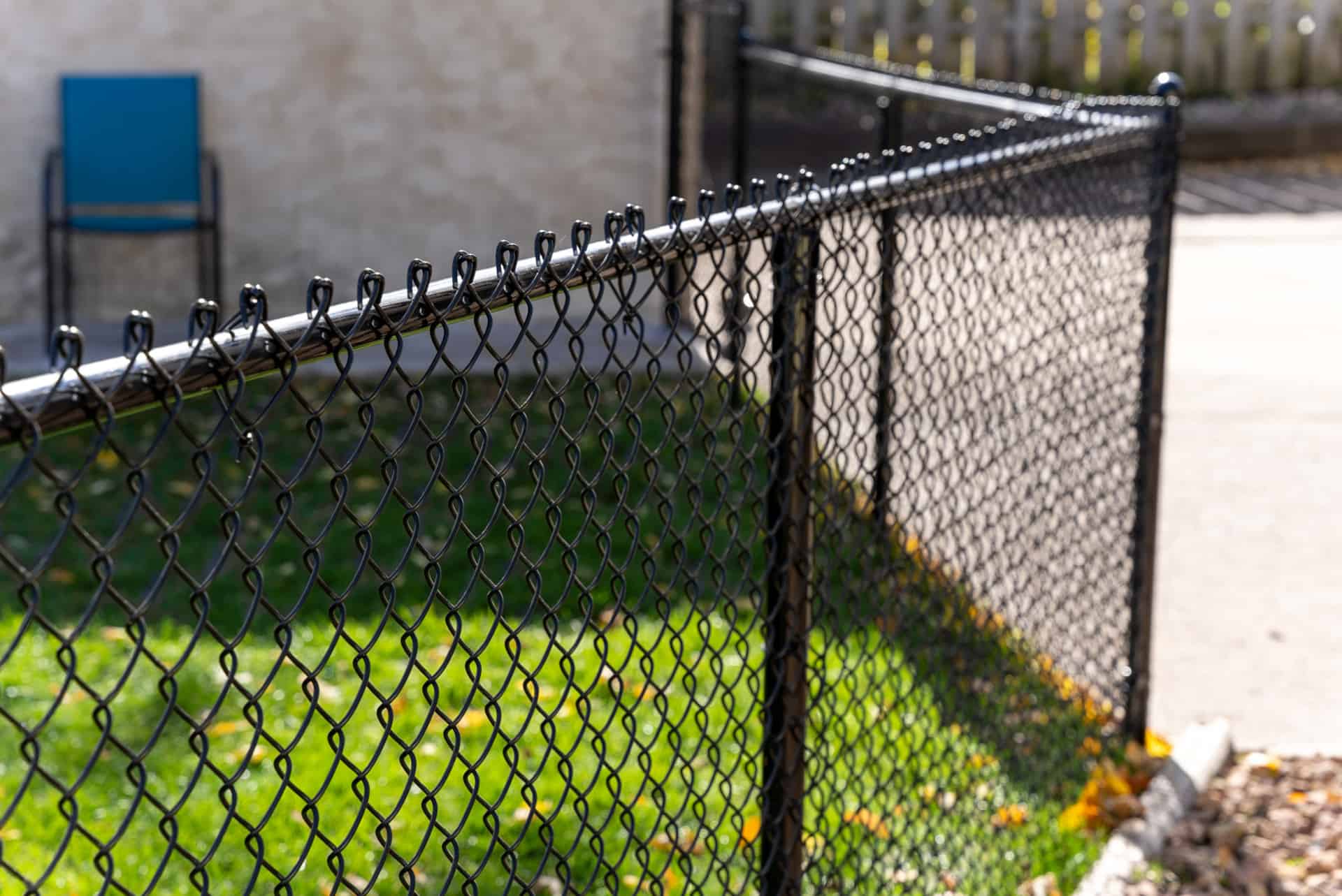 corner of chain link fence