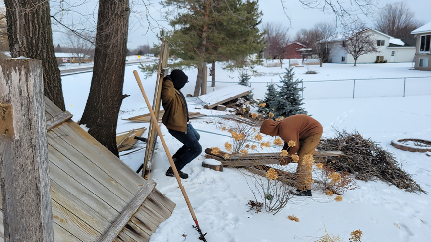 old fence demolition process